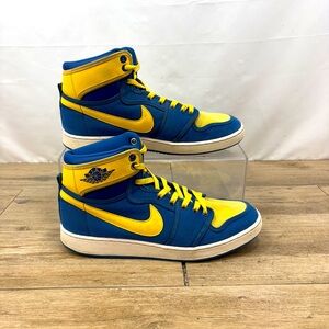 NIKE AJKO 1 AIR JORDAN RETRO TRUE‎ BLUE/TOPAZ GOLD-SAIL SZ MEN'S 9.5